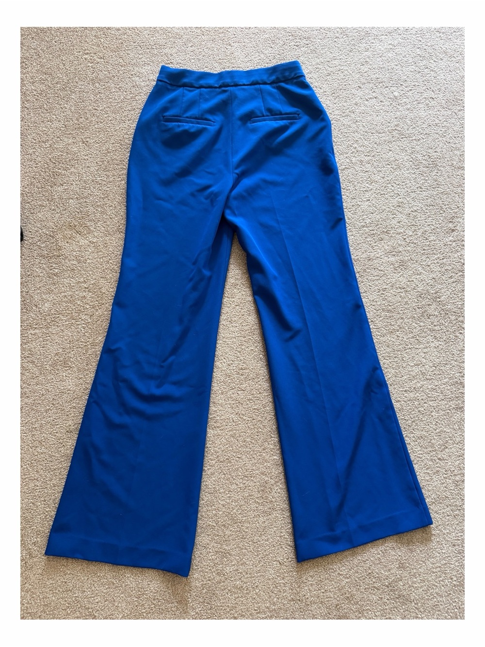 Express Cobalt Blue High-Waisted Flare Pants - Picture 3 of 4